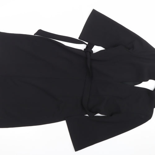 ASOS Women’s Black Wrap Dress Size 8 Kimono Sleeve Belted