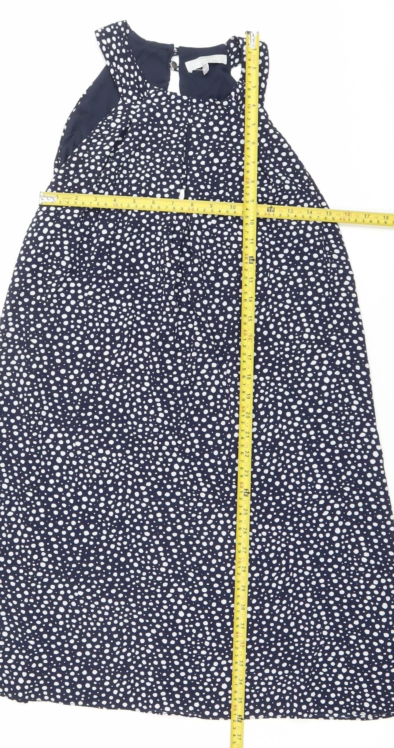 Red Herring Women’s Blue Polka Dot Halter A-Line Dress Size 12