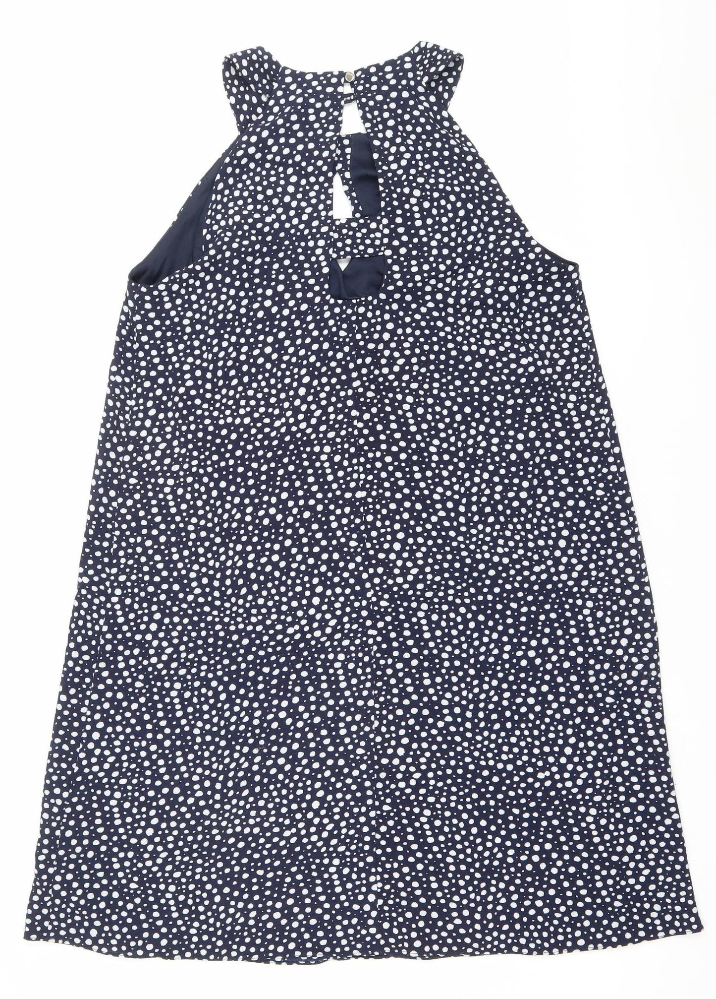 Red Herring Women’s Blue Polka Dot Halter A-Line Dress Size 12