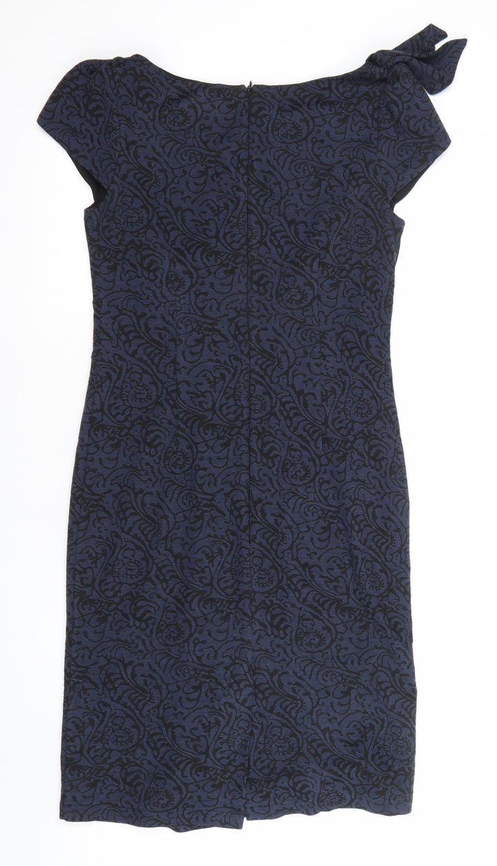 Marks and Spencer Per Una Women’s Blue Paisley Sheath Dress Size 12