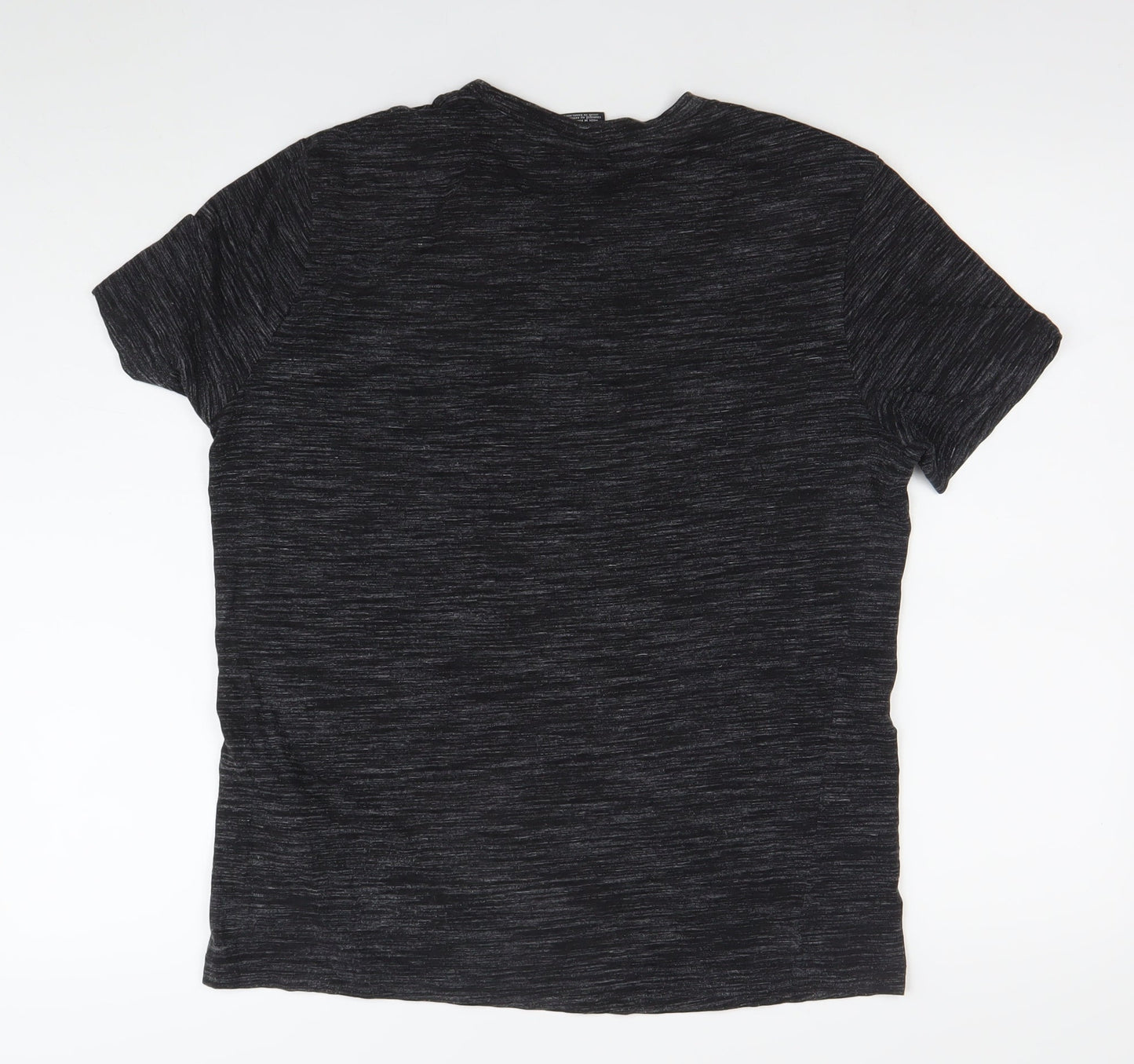 Champion Men's Black Medium Graphic Crew Neck Short Sleeve T-Shirt