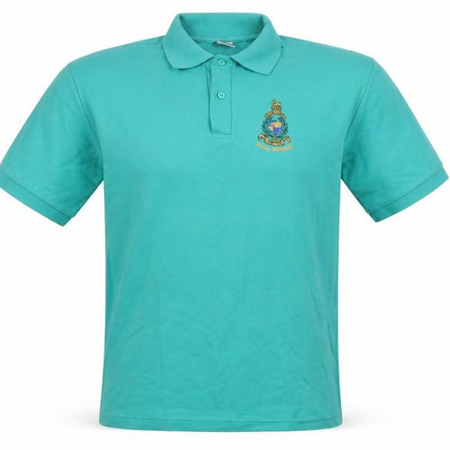 Jerzees Men's Green Royal Marines Polo Shirt Size M Embroidered