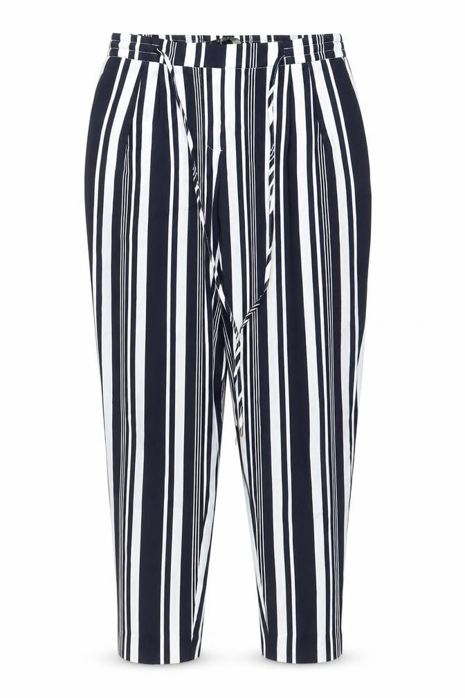 Zara Basic Womens Black White Striped Trousers Size L