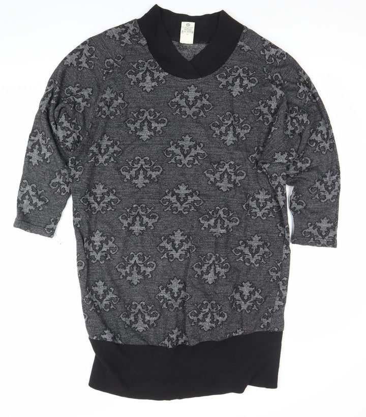 Clockhouse Women’s Grey Damask Knit Shift Dress Size 14