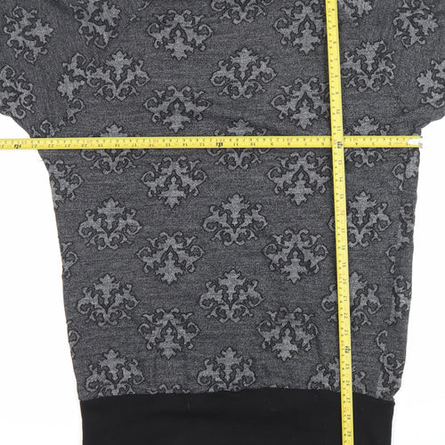Clockhouse Women’s Grey Damask Knit Shift Dress Size 14