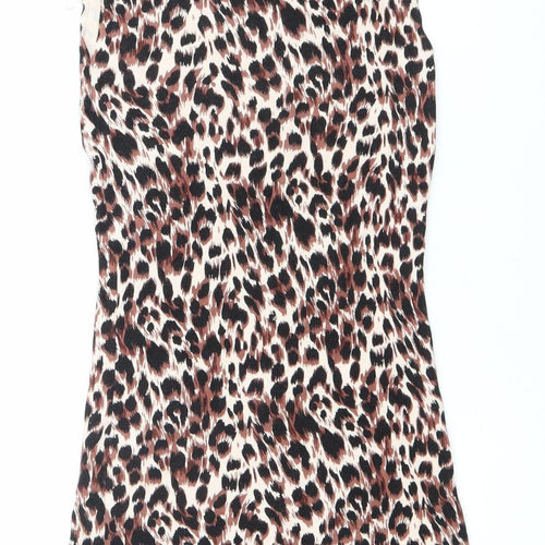Zara Women’s Leopard Print Bodycon Dress Size 8 Sleeveless Short