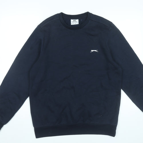 Slazenger Mens Black M Pullover Sweatshirt Crew Neck Logo