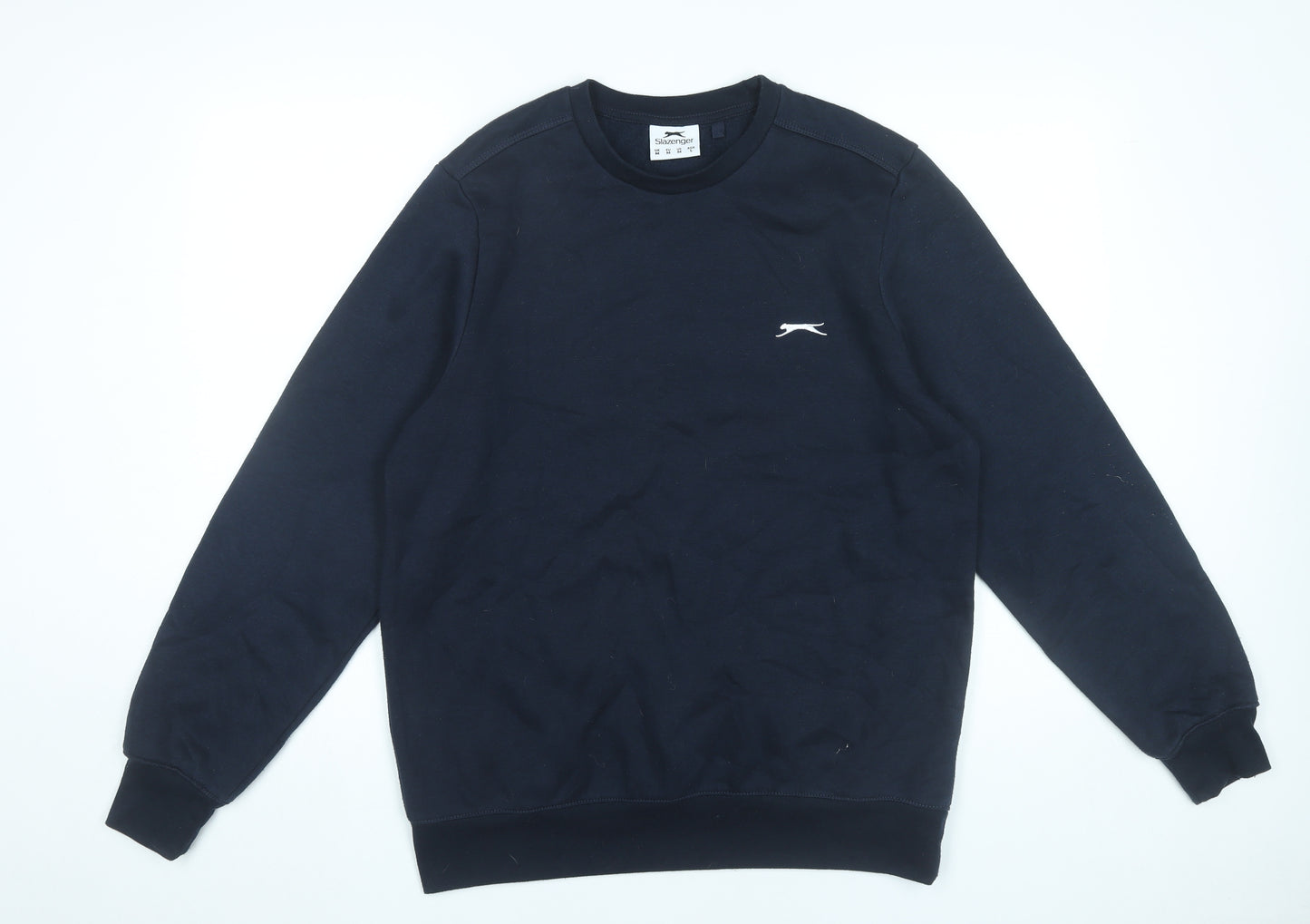 Slazenger Mens Black M Pullover Sweatshirt Crew Neck Logo
