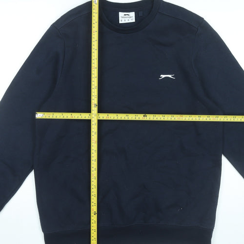 Slazenger Mens Black M Pullover Sweatshirt Crew Neck Logo