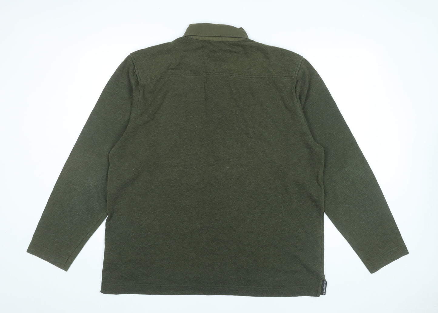 Hawkshead Men’s Green Long Sleeve Polo Shirt L Regular Fit