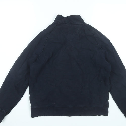 Marks and Spencer Men’s Black M 38-40" Quarter Zip Sweatshirt Cotton