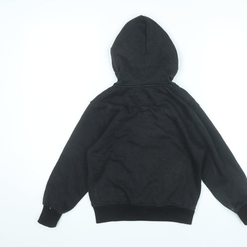 Ralph Lauren Boys Black Full Zip Hoodie 7-8 Years Cotton Polyester Logo