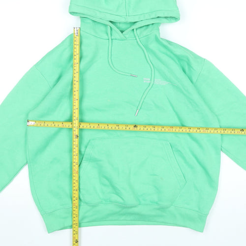 Boohoo Women’s Green Pullover Hoodie Small Regular Fit Cotton Blend