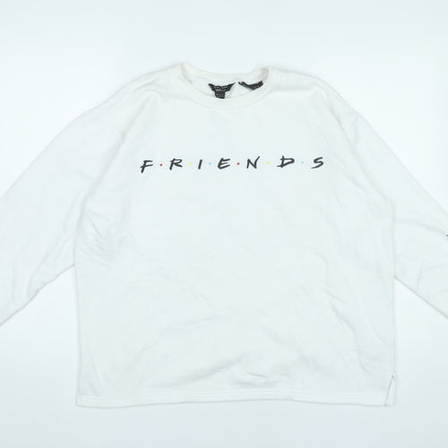 New Look Girls White Friends TV Series Sweatshirt Age 14-15 Pullover