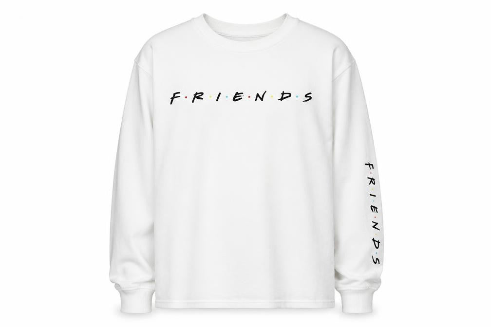 New Look Girls White Friends TV Series Sweatshirt Age 14-15 Pullover