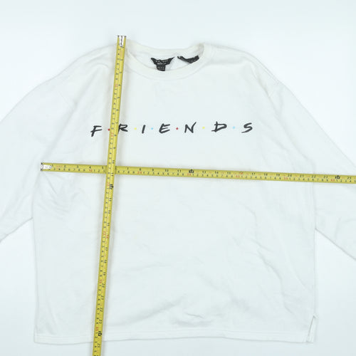 New Look Girls White Friends TV Series Sweatshirt Age 14-15 Pullover