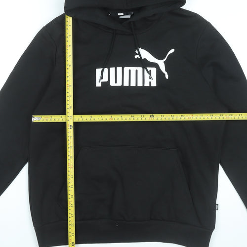 Puma Womens Black Pullover Hoodie Sweatshirt Size L Logo