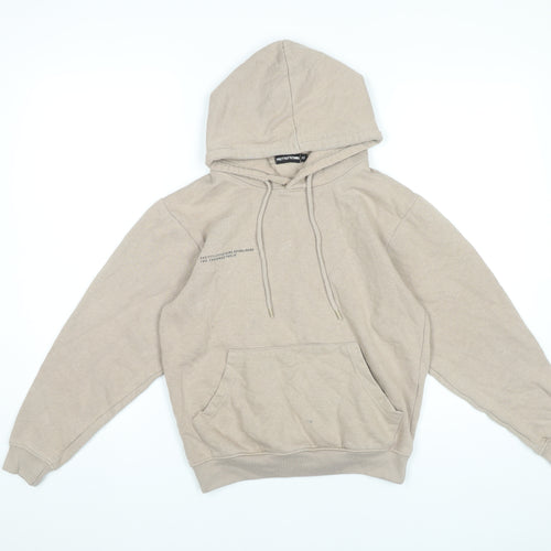 PrettyLittleThing Women’s Beige Pullover Hoodie XS Regular Fit