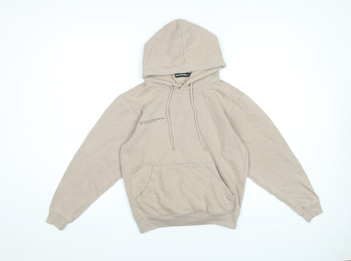 PrettyLittleThing Women’s Beige Pullover Hoodie XS Regular Fit