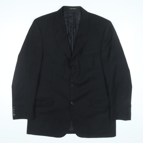 Pierre Cardin Men’s Black Wool Blazer Jacket 40 Chest Classic Fit