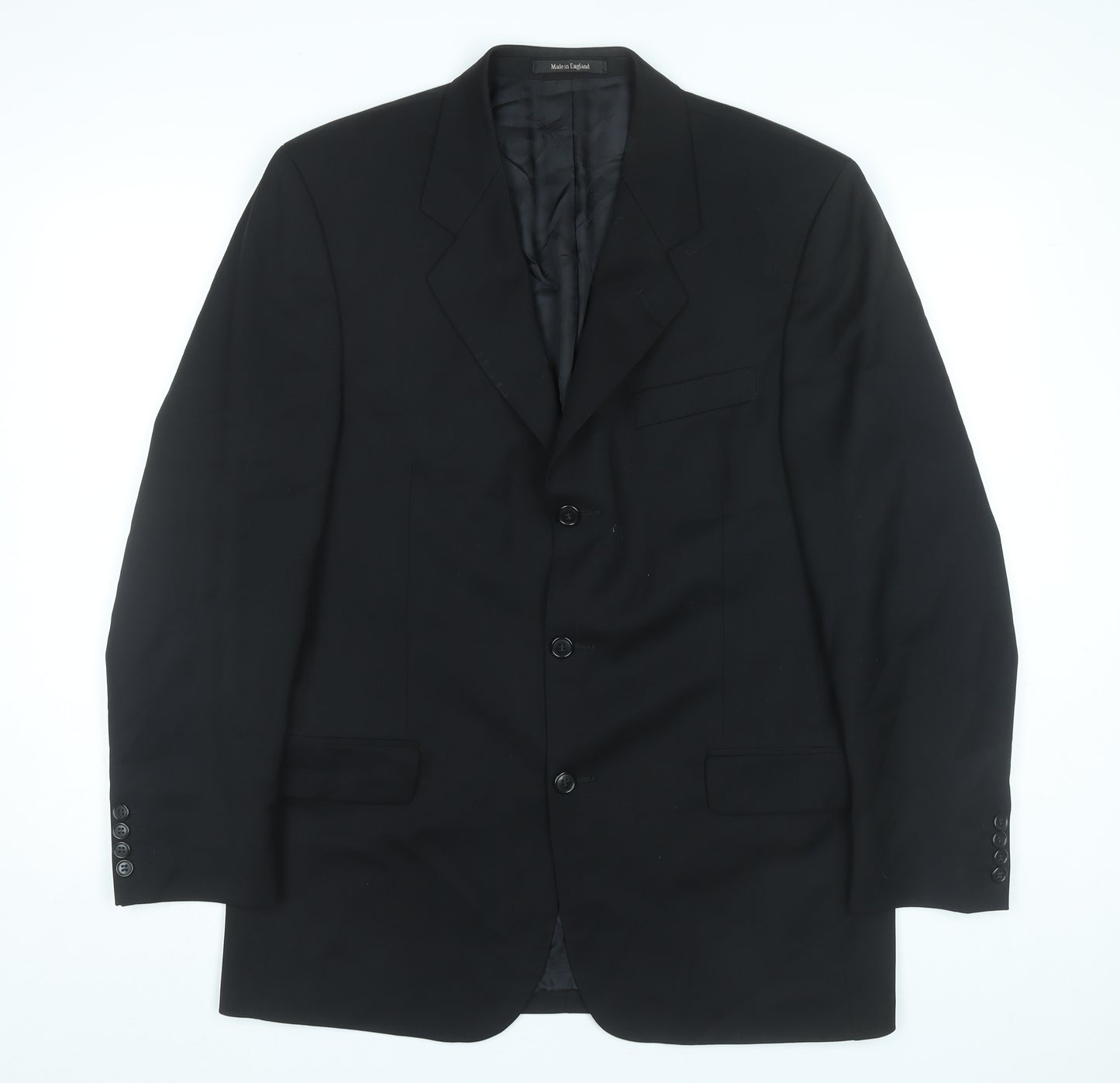 Pierre Cardin Men’s Black Wool Blazer Jacket 40 Chest Classic Fit