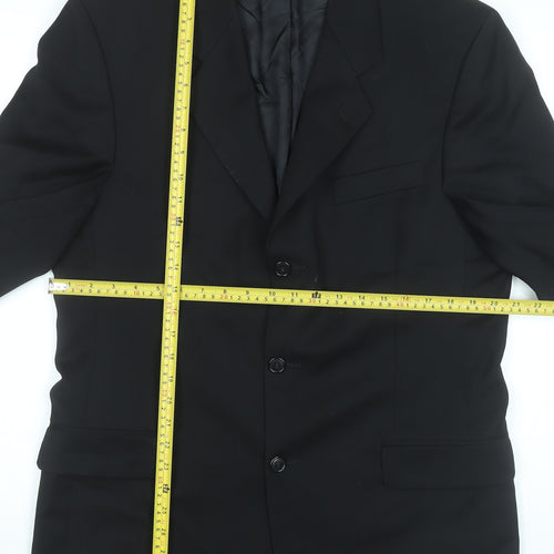 Pierre Cardin Men’s Black Wool Blazer Jacket 40 Chest Classic Fit
