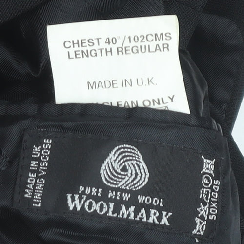 Pierre Cardin Men’s Black Wool Blazer Jacket 40 Chest Classic Fit