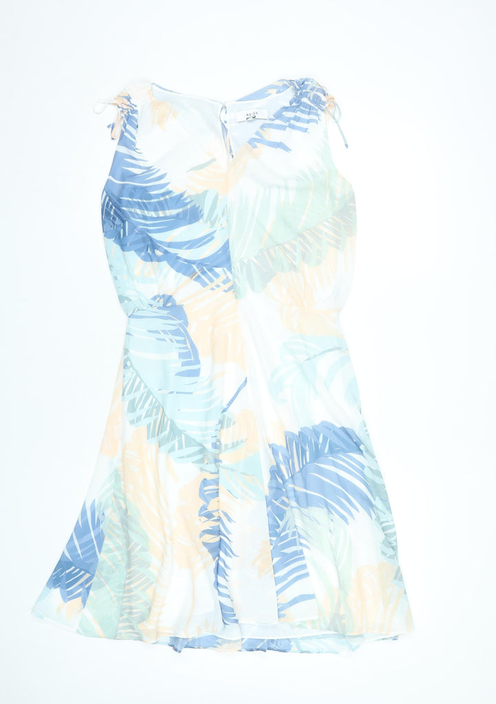 Reiss Women’s Multicoloured Tropical A-Line Dress UK 10
