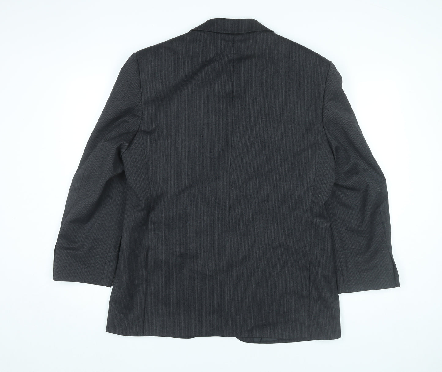 Centaur Men’s Black Pinstripe Wool Blend Blazer Jacket 40 Short Classic Formal