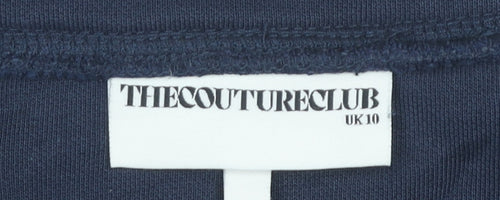 The Couture Club Women’s Blue V-Neck Cardigan Size 10 Cotton Blend