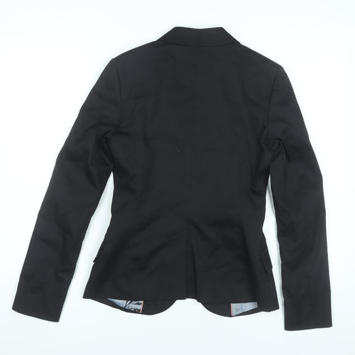 Sisley Women’s Black Size 12 Tailored Blazer Jacket Single-Breasted
