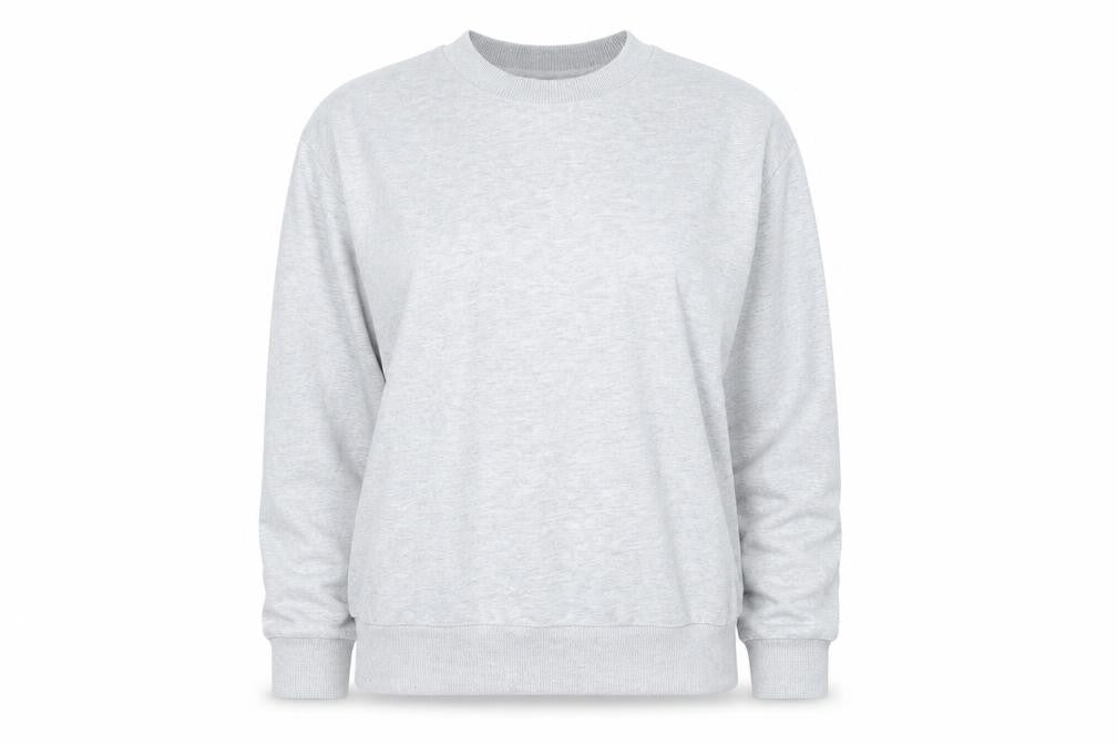 Front view of Collusion Women's Grey Pullover Sweatshirt XS Cotton Blend