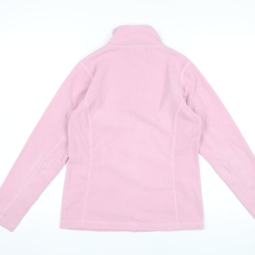 Daily Women Pink Fleece Pullover Sweatshirt S 1/4 Zip Lightweight