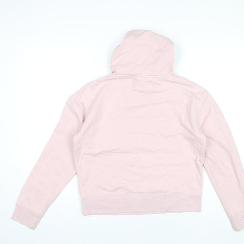 Champion Womens Pink Hoodie Sweatshirt Small Logo Embroidered