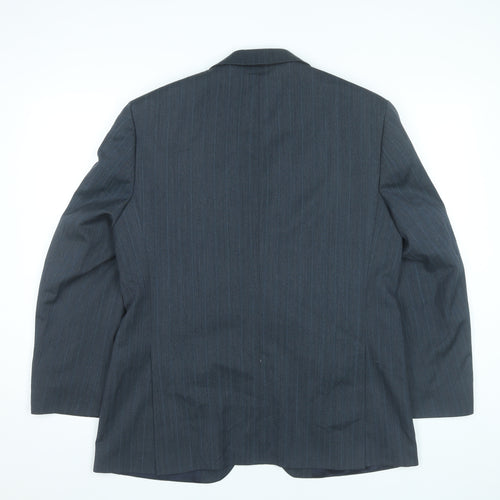 Sovereign Men’s Grey Pinstripe Wool Blend Blazer Jacket 40S