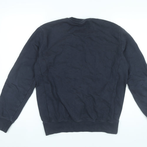 Champion Men’s Black Medium Pullover Sweatshirt Crew Neck Logo