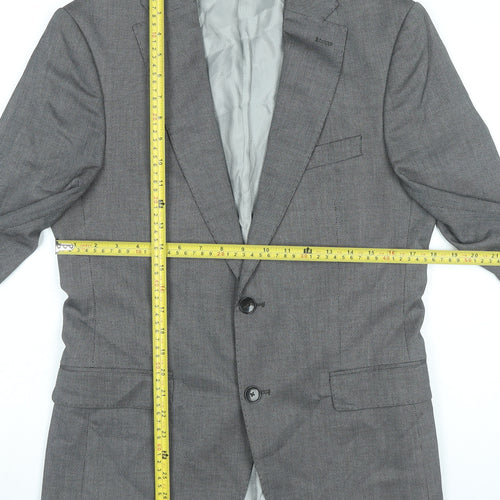 Zara Man Grey Blazer Jacket Men's 38 Regular Fit Smart Casual