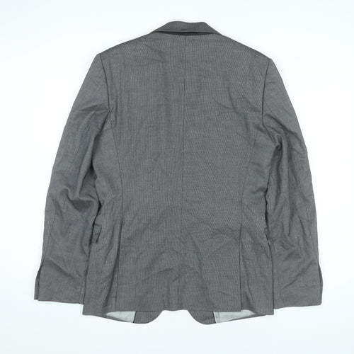 Zara Man Grey Blazer Jacket Men's 38 Regular Fit Smart Casual