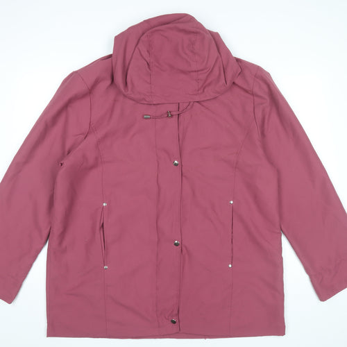 Gabriella Vicenza Women's Purple Hooded Rain Jacket Size 16