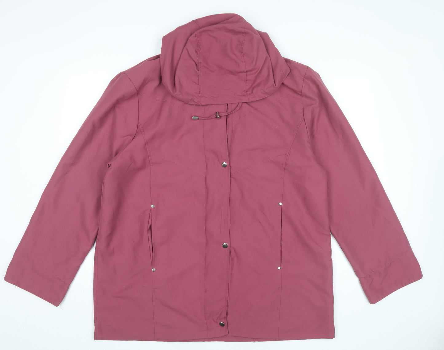 Gabriella Vicenza Women's Purple Hooded Rain Jacket Size 16