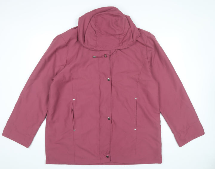 Gabriella Vicenza Women's Purple Hooded Rain Jacket Size 16