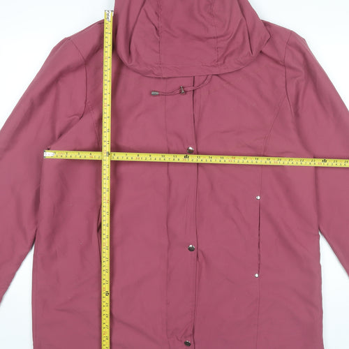 Gabriella Vicenza Women's Purple Hooded Rain Jacket Size 16