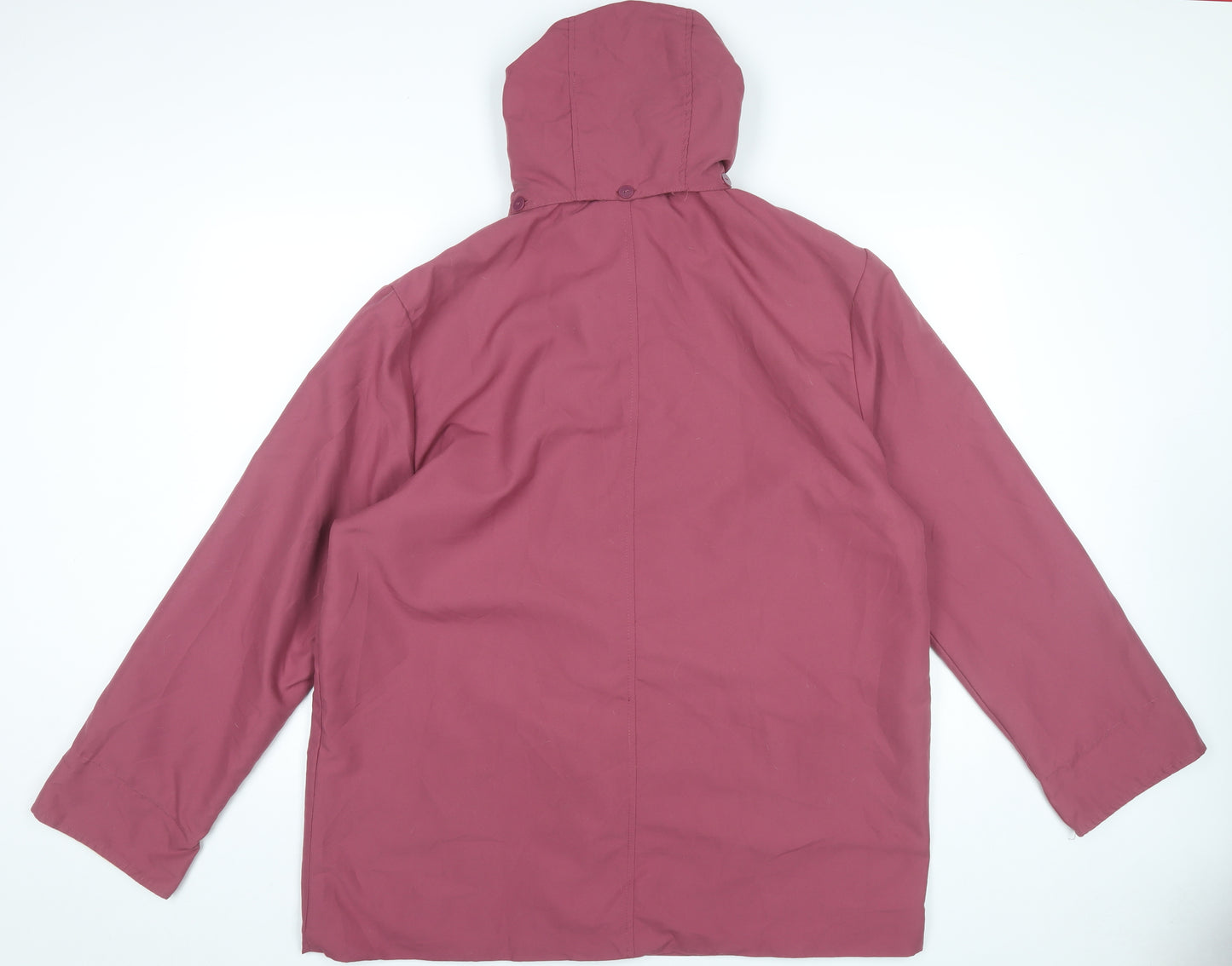 Gabriella Vicenza Women's Purple Hooded Rain Jacket Size 16