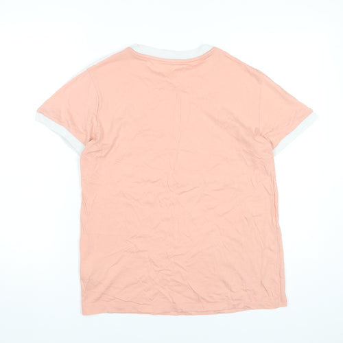 Adidas Women’s Pink Ringer T-Shirt Size 10 Short Sleeve Casual