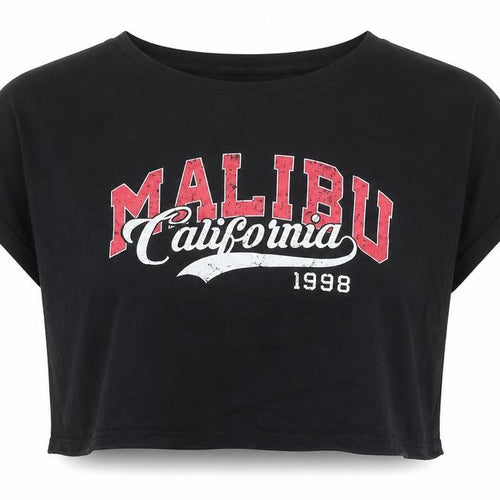 915 Generation Girls Black Cropped Malibu California T-Shirt 14-15 Years