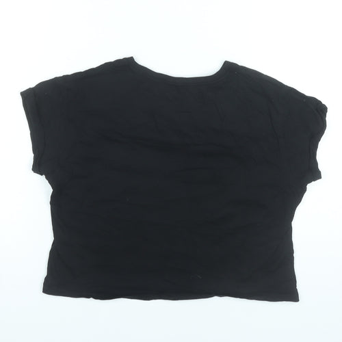 915 Generation Girls Black Cropped Malibu California T-Shirt 14-15 Years