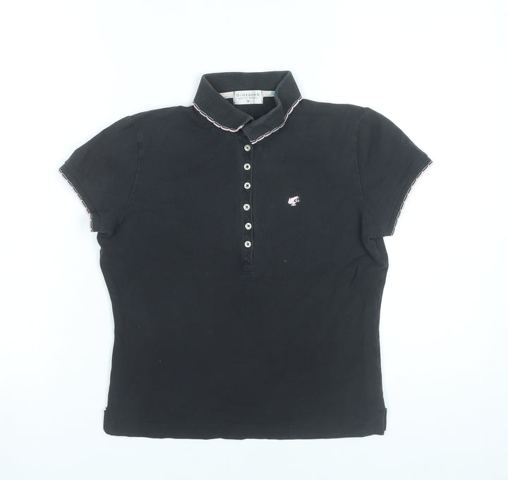 Giordano Women’s Black Polo Shirt M Cotton Stretch Casual