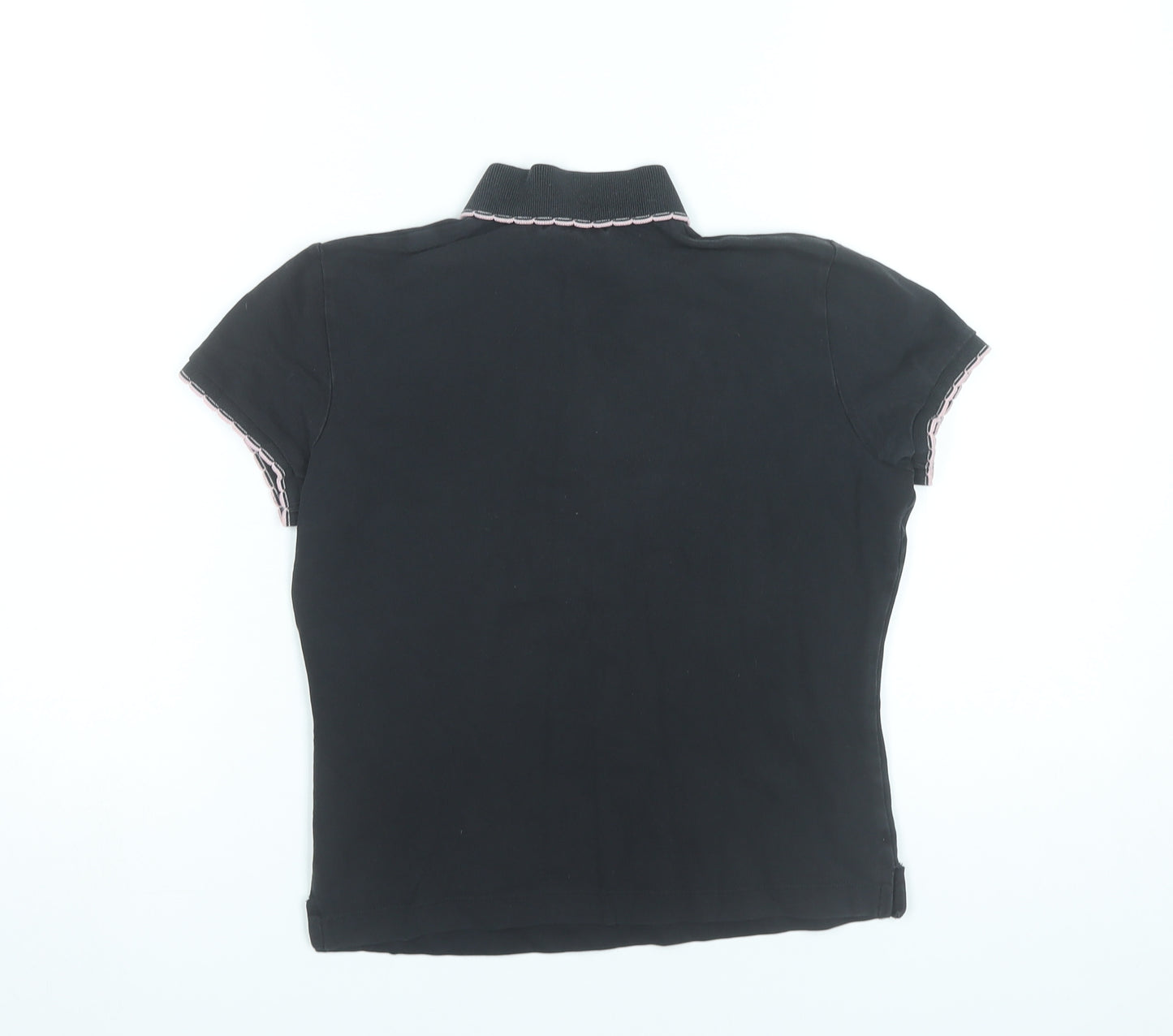 Giordano Women’s Black Polo Shirt M Cotton Stretch Casual
