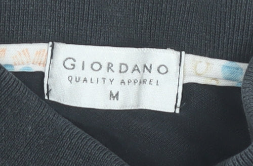 Giordano Women’s Black Polo Shirt M Cotton Stretch Casual