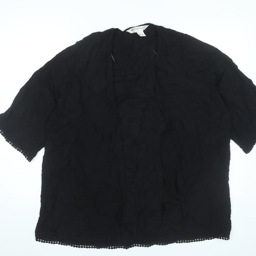 H&M Coachella Women’s Black Kimono Blouse S Viscose Festival Summer Top